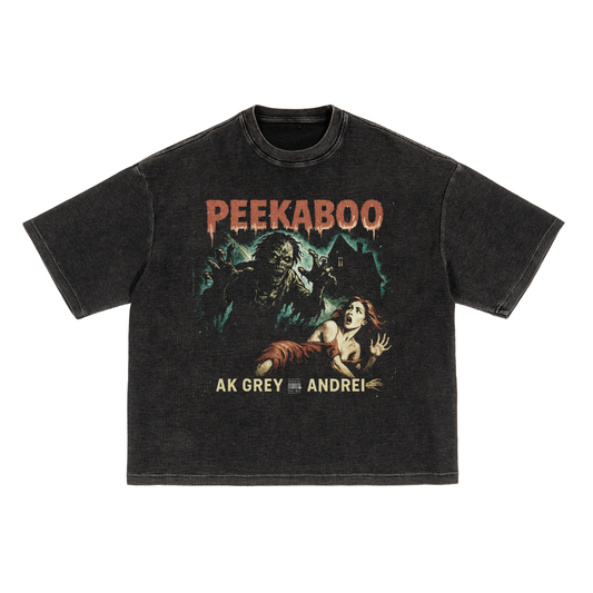 "PEEKABOO" WAFFLE TEE