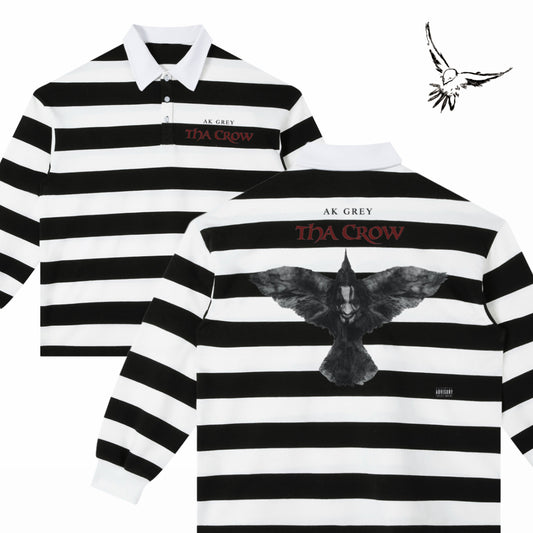 "THA CROW" STRIPED POLO