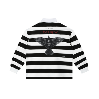 "THA CROW" STRIPED POLO
