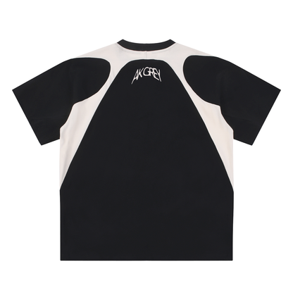 Contrast Panel Cotton T-Shirt