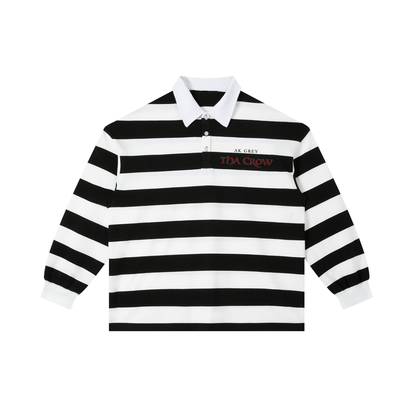 "THA CROW" STRIPED POLO